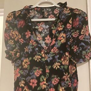 Zara Trf floral blouse